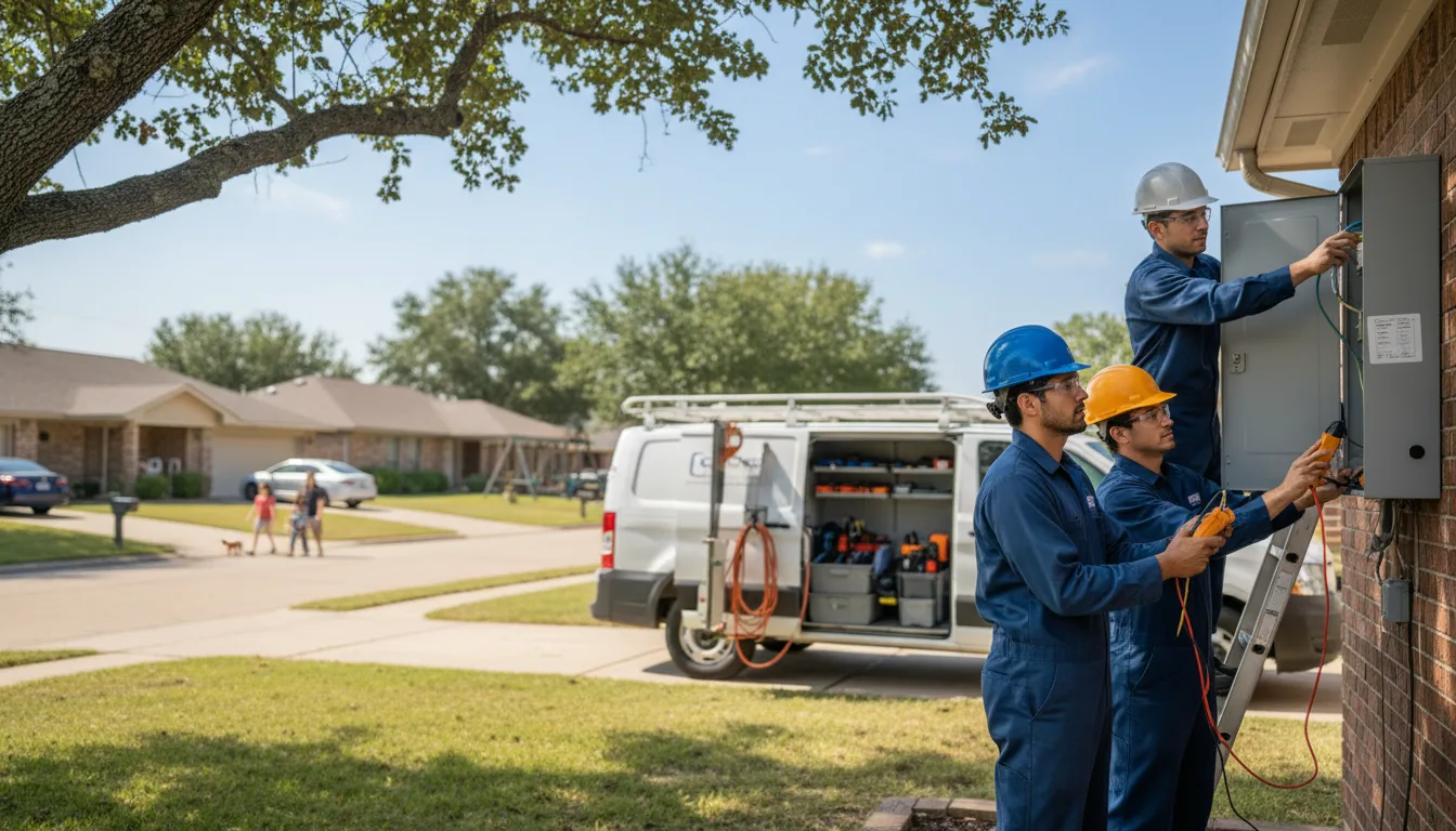 Certified electrician providing emergency electrical services in New Boston, TX